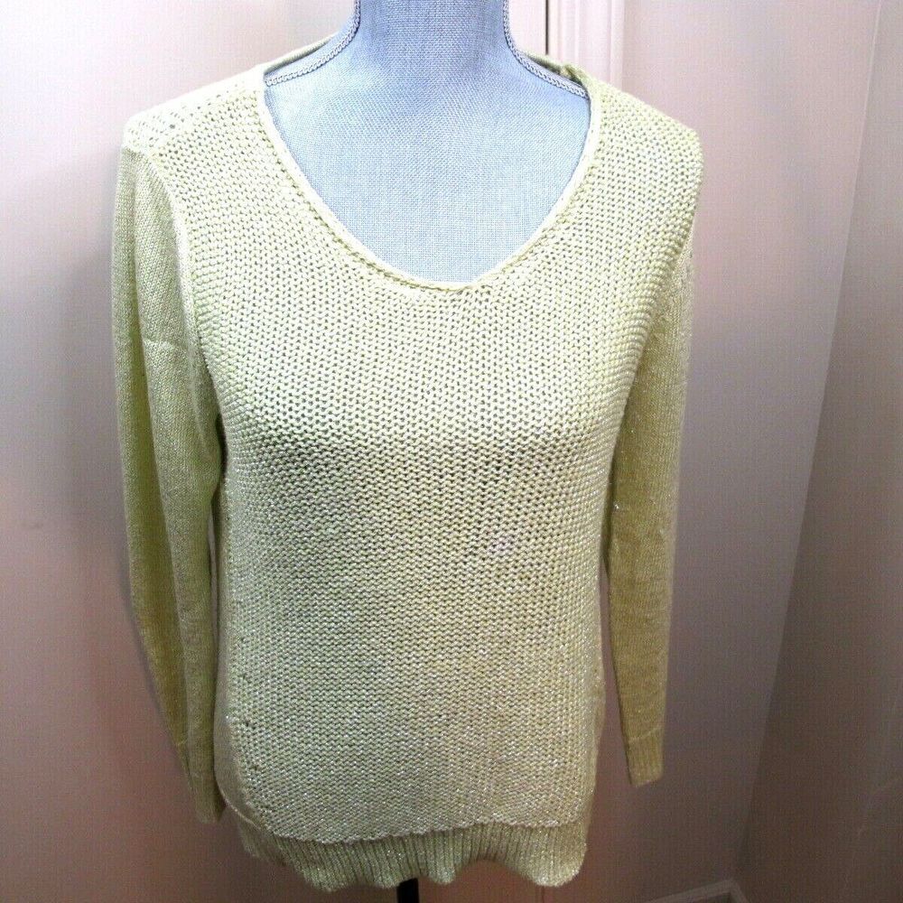 Women's Size 1 Chico's‎ V-Neck Long Sleeve Pullover Sweater